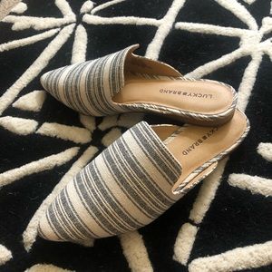 Brand new Lucky brand striped mules